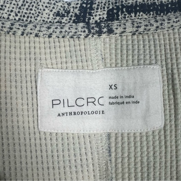 PILCRO by Anthropologie V-Neck Multicolor Waffle Knit Long Sleeve Top XS - Picture 3 of 8